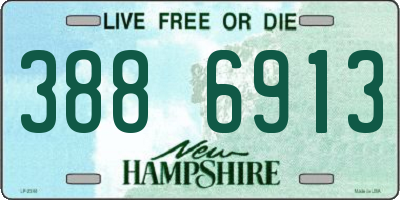 NH license plate 3886913