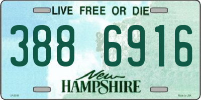 NH license plate 3886916