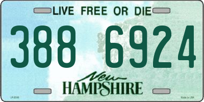 NH license plate 3886924