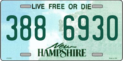NH license plate 3886930