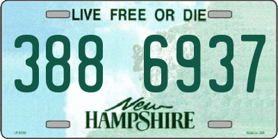 NH license plate 3886937