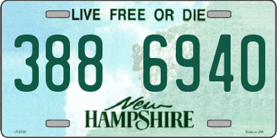 NH license plate 3886940