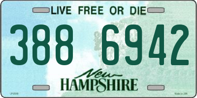 NH license plate 3886942