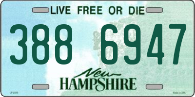 NH license plate 3886947