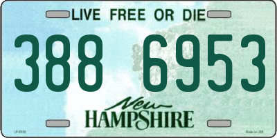 NH license plate 3886953