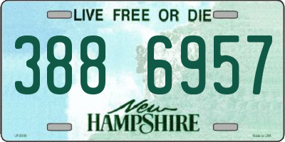 NH license plate 3886957