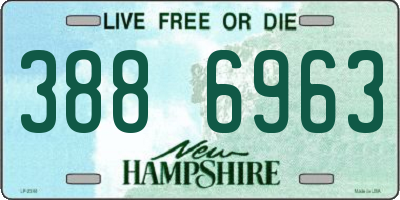 NH license plate 3886963