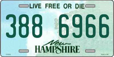 NH license plate 3886966