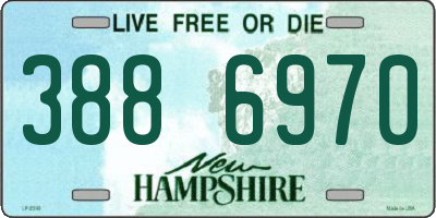 NH license plate 3886970