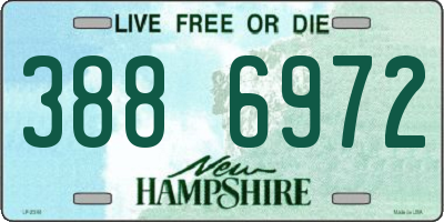 NH license plate 3886972