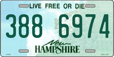 NH license plate 3886974