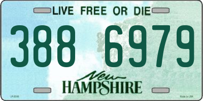 NH license plate 3886979