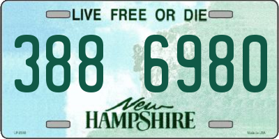 NH license plate 3886980