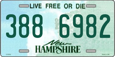 NH license plate 3886982