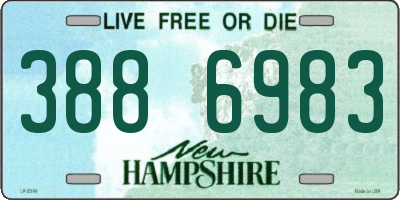 NH license plate 3886983