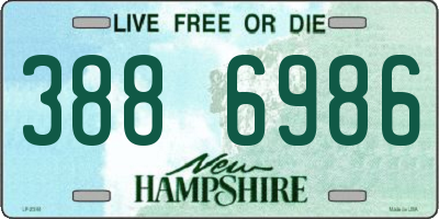 NH license plate 3886986