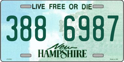 NH license plate 3886987