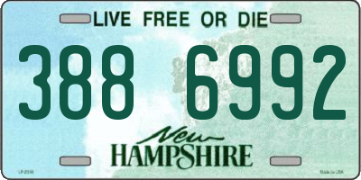 NH license plate 3886992