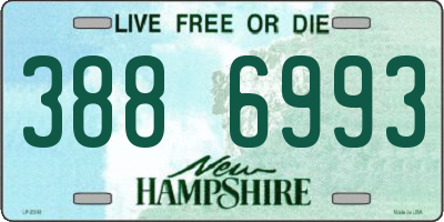 NH license plate 3886993