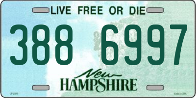 NH license plate 3886997