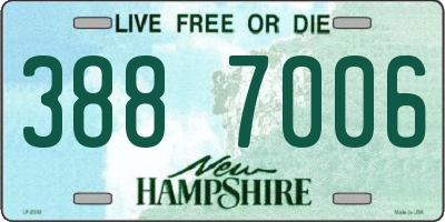 NH license plate 3887006