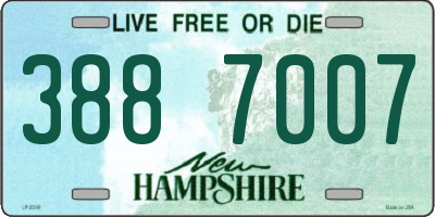 NH license plate 3887007