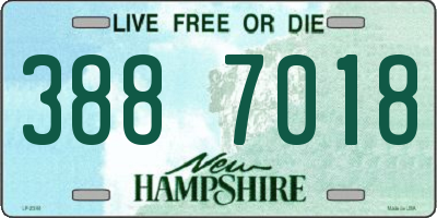 NH license plate 3887018