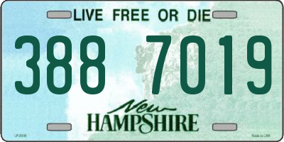 NH license plate 3887019