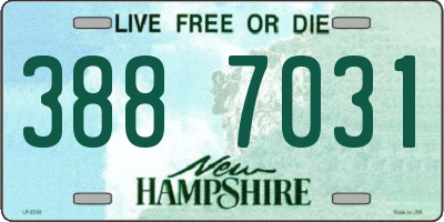 NH license plate 3887031