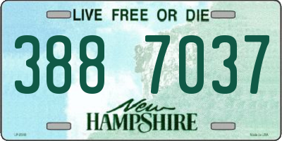 NH license plate 3887037