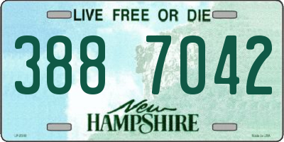 NH license plate 3887042