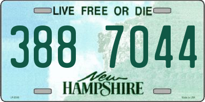NH license plate 3887044