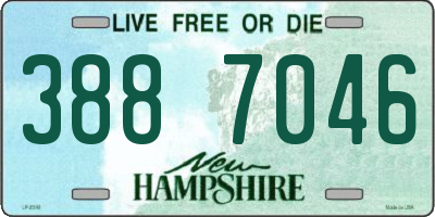 NH license plate 3887046