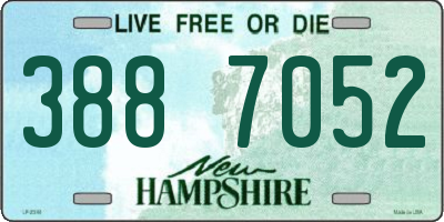 NH license plate 3887052