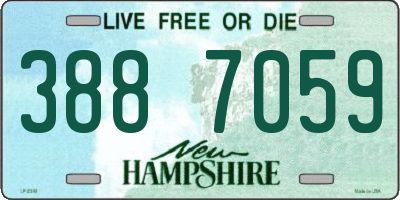NH license plate 3887059