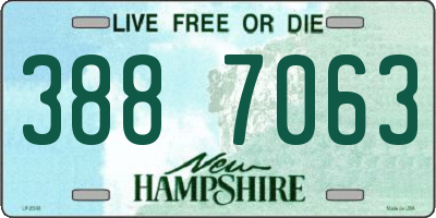 NH license plate 3887063