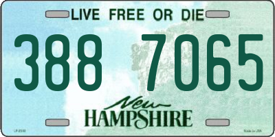 NH license plate 3887065