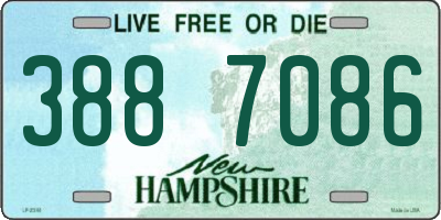 NH license plate 3887086