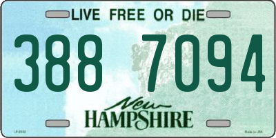NH license plate 3887094