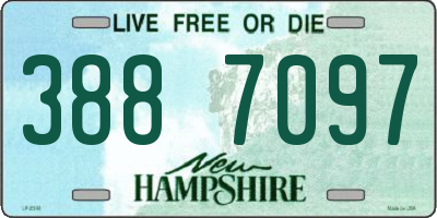 NH license plate 3887097