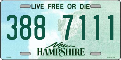 NH license plate 3887111