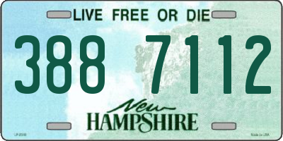 NH license plate 3887112