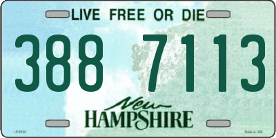 NH license plate 3887113
