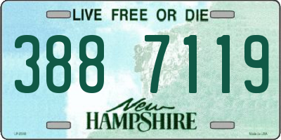 NH license plate 3887119