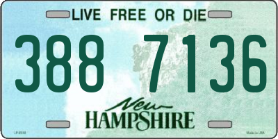 NH license plate 3887136
