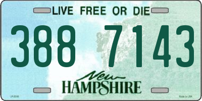 NH license plate 3887143