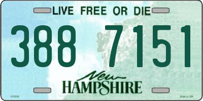 NH license plate 3887151