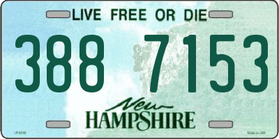 NH license plate 3887153