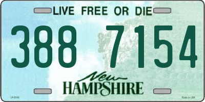 NH license plate 3887154
