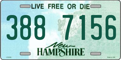 NH license plate 3887156